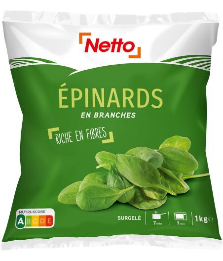 LEGUMES EPINARDS EN BRANCHES NETTO 1KG