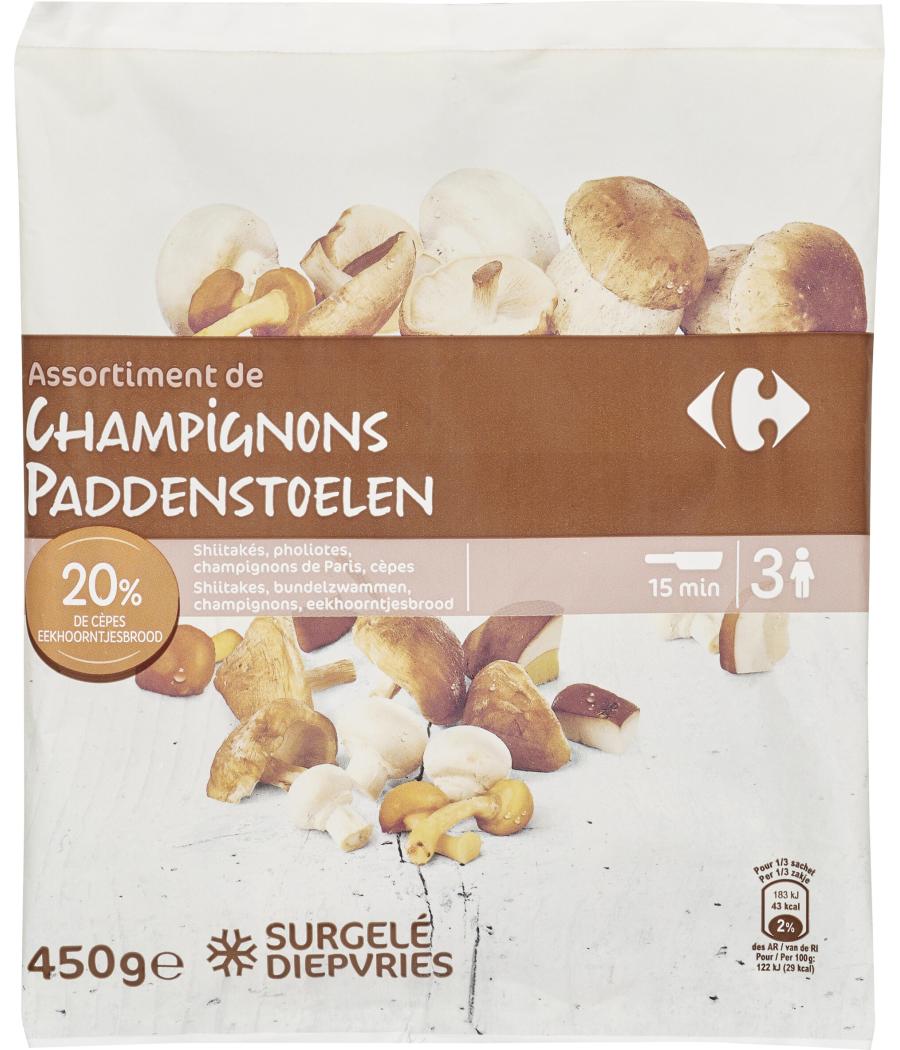 ASSORTIMENT DE CHAMPIGNONS PADDENSTOELEN 450G