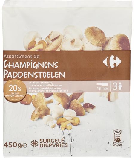 ASSORTIMENT DE CHAMPIGNONS PADDENSTOELEN 450G