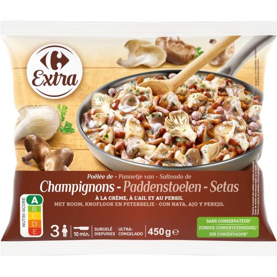 LEGUMES POELEE DE CHAMPIGNONS A LA CREME A L'AIL ET AU PERSIL 450G