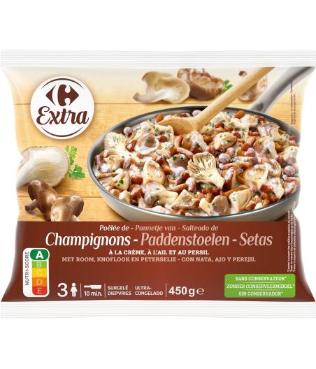 LEGUMES POELEE DE CHAMPIGNONS A LA CREME A L'AIL ET AU PERSIL 450G