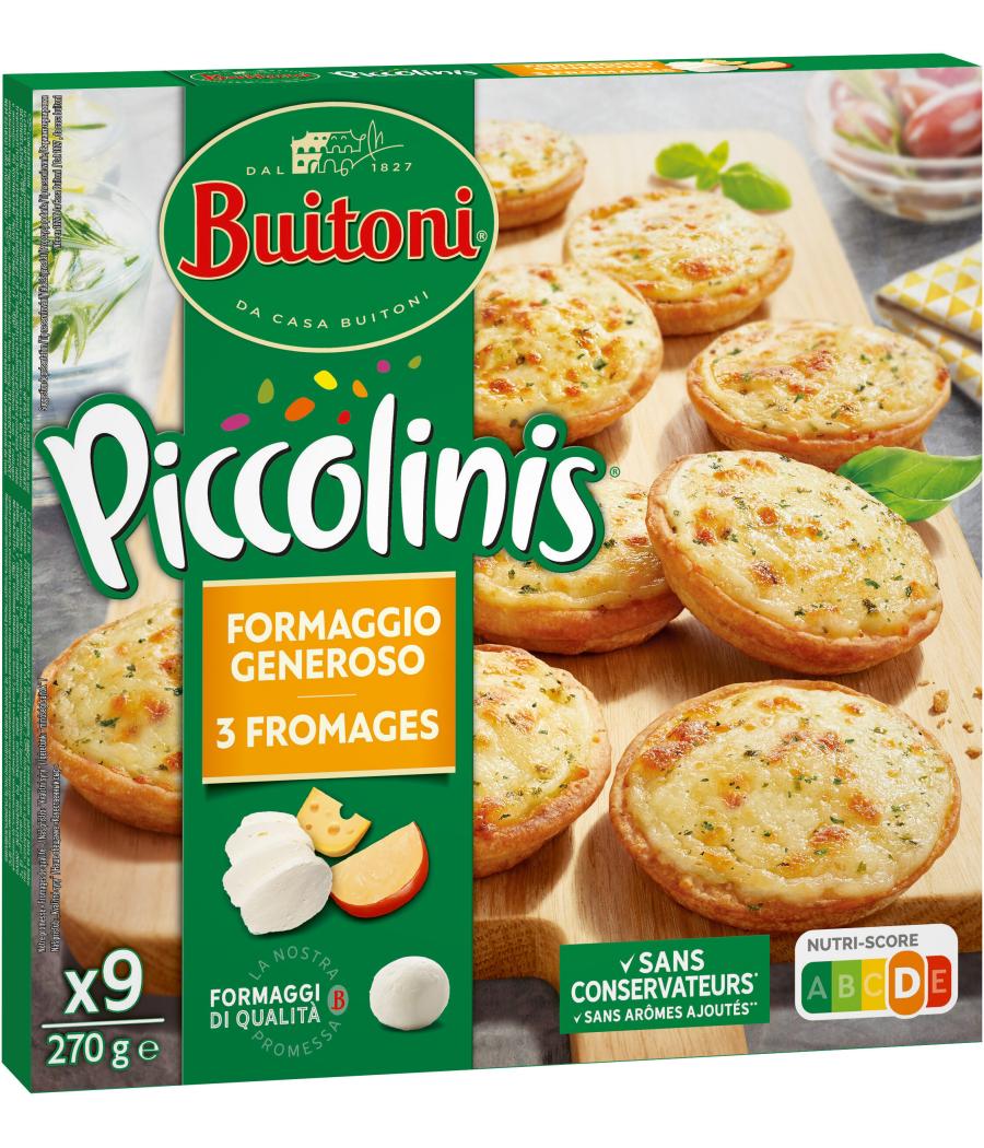 MINI-PIZZAS SURGELEES AUX FROMAGES BUITONI PICCOLINIS 9X270G