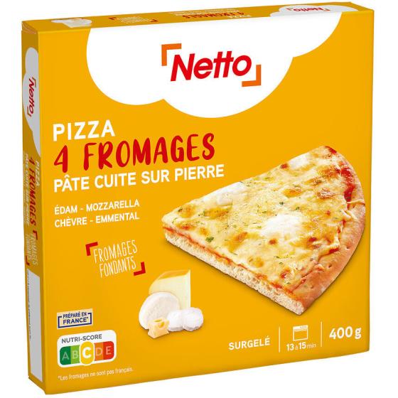 PIZZA  4 FROMAGES PATE CUITE SUR  PIERRA  NETTO 400G
