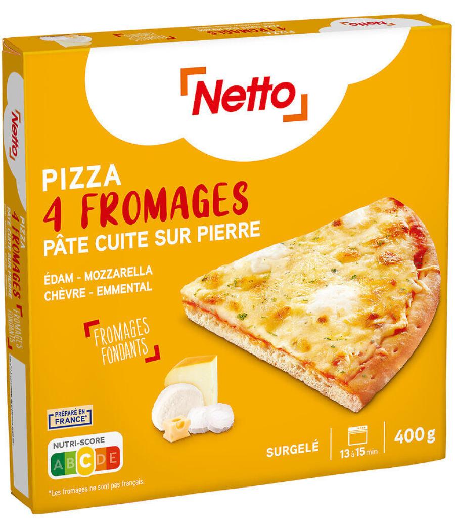 PIZZA  4 FROMAGES PATE CUITE SUR  PIERRA  NETTO 400G