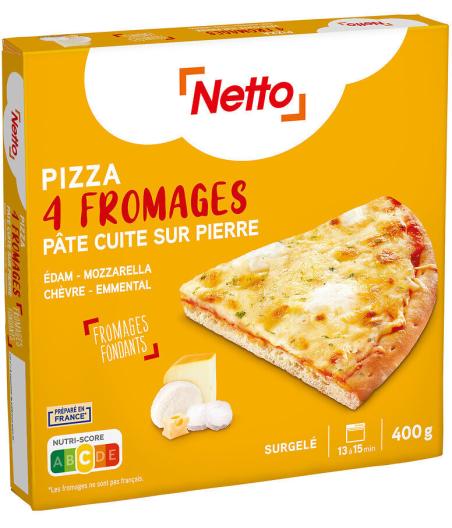 PIZZA  4 FROMAGES PATE CUITE SUR  PIERRA  NETTO 400G