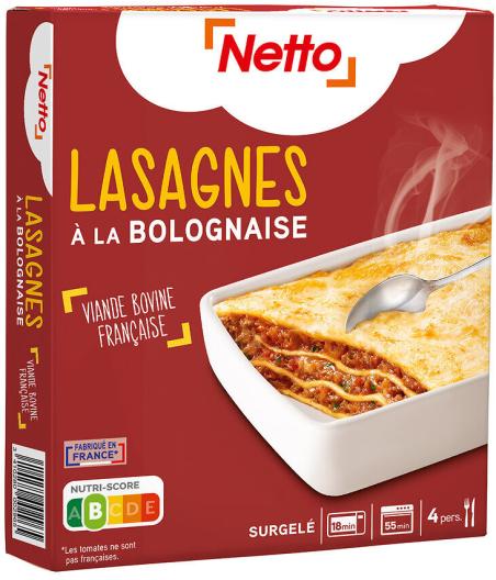 LASAGNES A LA BOLOGNAISE NETTO 1KG