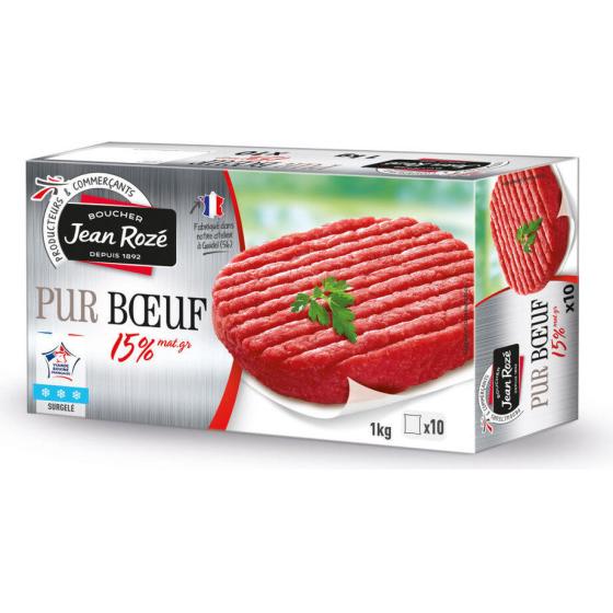 STEACK HACHE PUR BOEUF JEAN ROZE 1KG