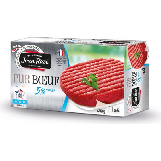 STEAK HACHE PUR BOEUF JEAN ROZE 400G