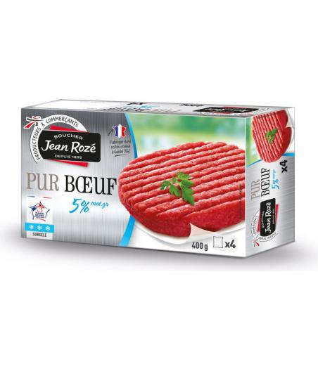 STEAK HACHE PUR BOEUF JEAN ROZE 400G