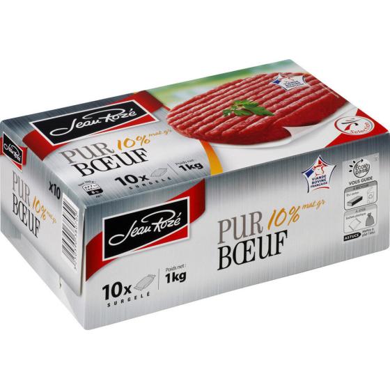 STEAK HACHE PUR BOEUF JEAN ROZE 1KG