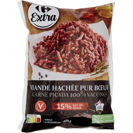 VIANDE HACHEE PUR BOEUF CARREFOUR 400G