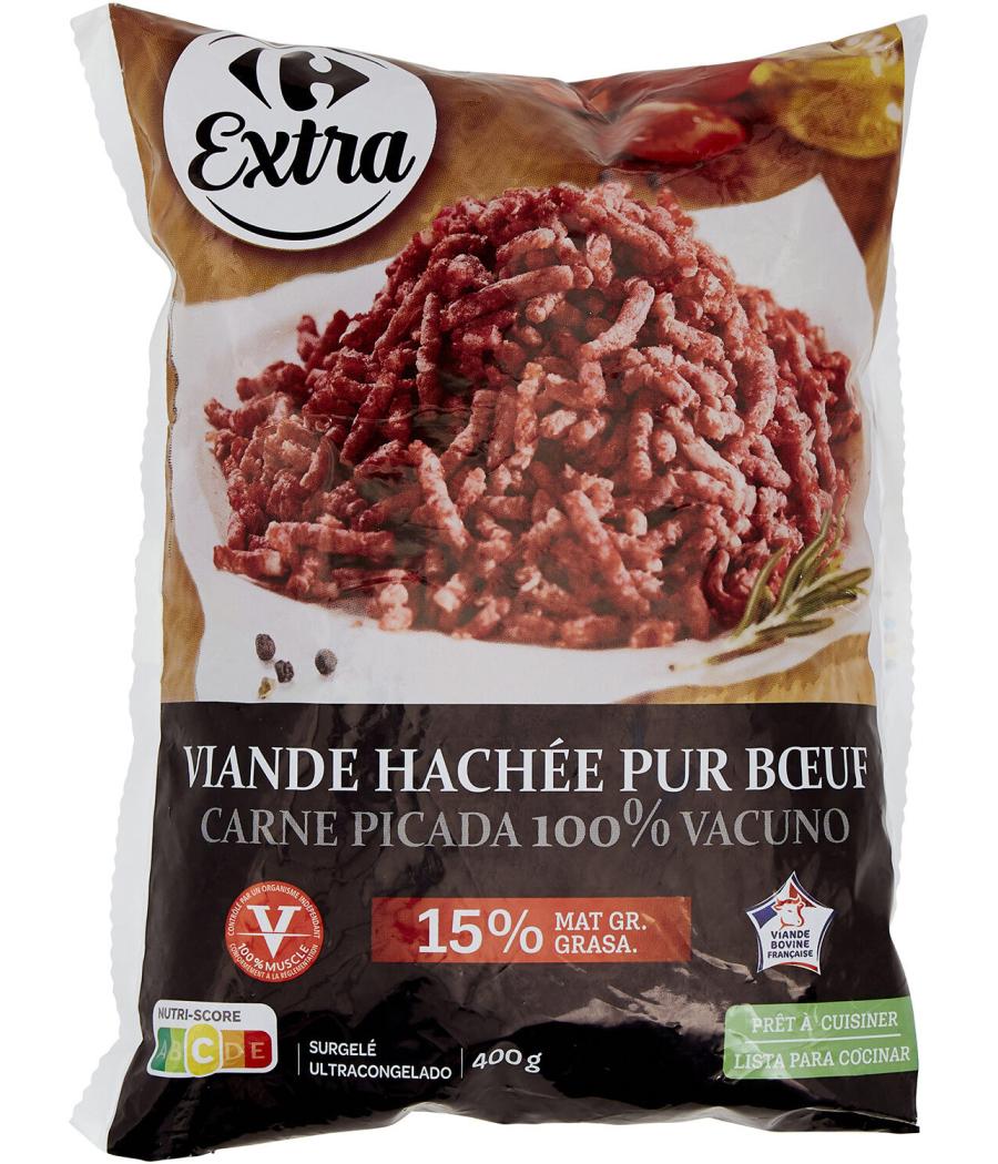 VIANDE HACHEE PUR BOEUF CARREFOUR 400G
