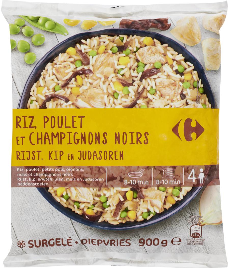 RIZ POULET ET CHAMPIGNONS CARREFOUR 900G
