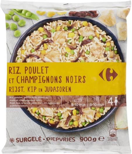RIZ POULET ET CHAMPIGNONS CARREFOUR 900G
