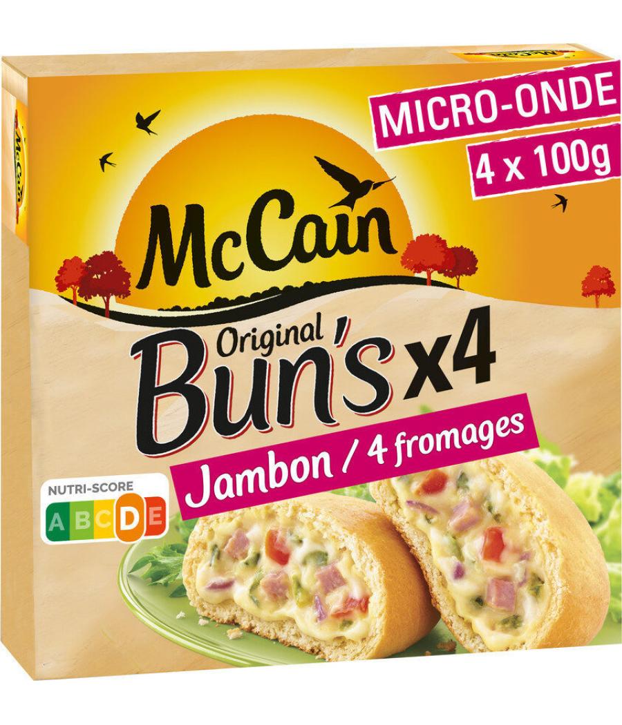 BUNS JAMBON ET 4 FROMAGES MCCAIN  4X100G