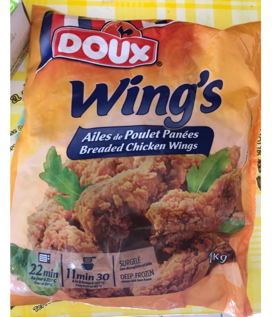 WING’S DE POULET PANEES DOUX 1KG