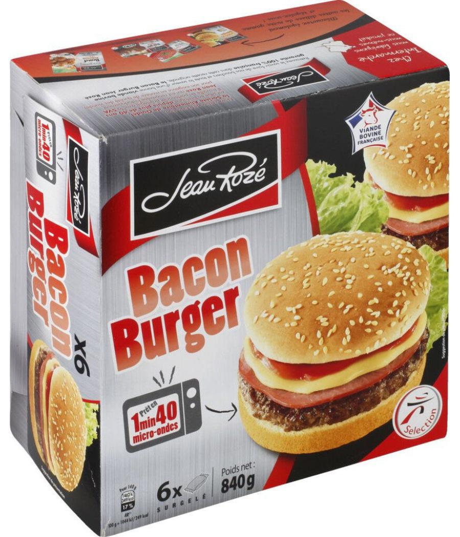 BURGER BACON  JEAN ROZE  840G