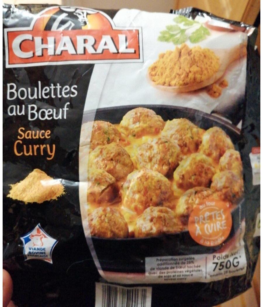 BOULETTES AU BOEUF SAUCE CURRY CHARAL 750G