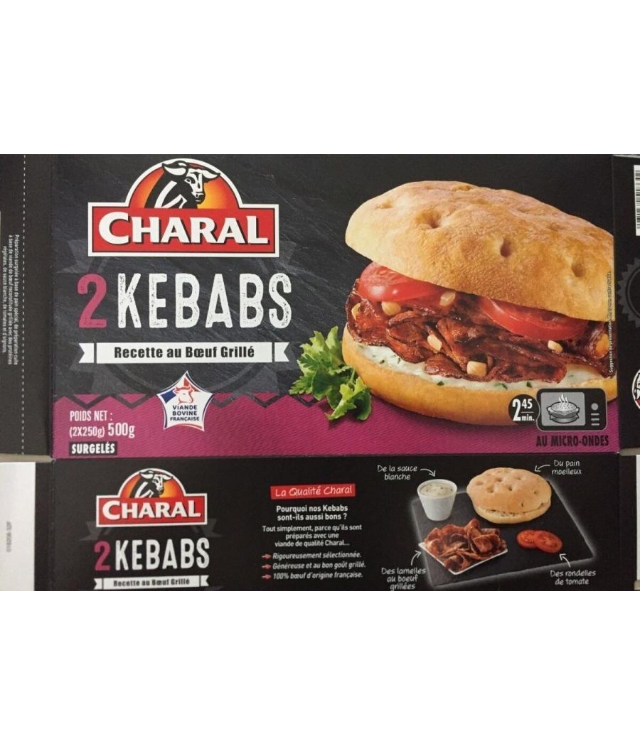 KEBABS, RECETTE AU BOEUF GRILLE CHARAL  500G