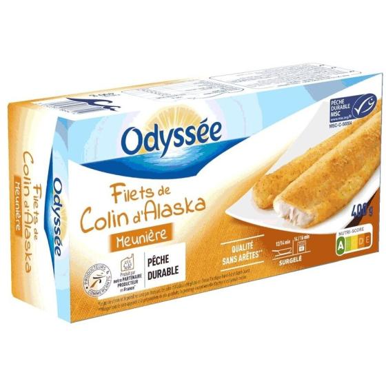 FILET DE COLIN D'ALASKA MEUNIERE ODYSSEE 400G