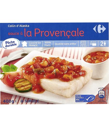 COLIN D'ALASKA SAUCE PROVENCALE CARREFOUR 400G