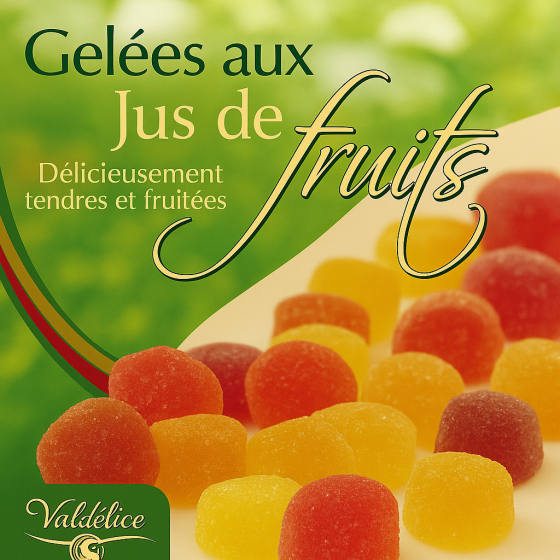 GELEES AUX JUS DE FRUITS 175 G E