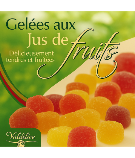 GELEES AUX JUS DE FRUITS 175 G E