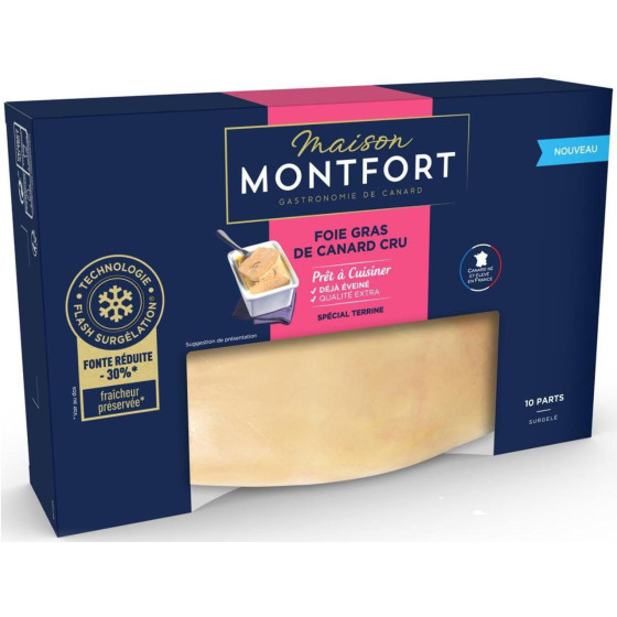 FOIE GRAS DE CANARD CRU EXTRA EVEINE SURGELE 450 G