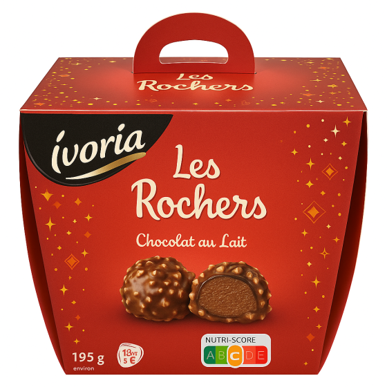 CHOCOLAT AU LAIT PRALINES ET CROUSTILLANT IVORIA 195G