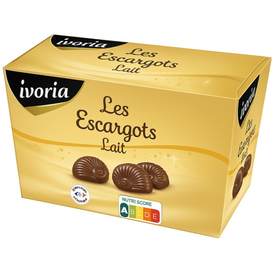 CHOCOLAT PRALINES AU LAIT EN FORME D'ESCARGOT IVORIA 195G
