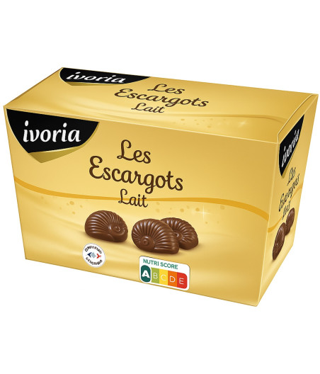 CHOCOLAT PRALINES AU LAIT EN FORME D'ESCARGOT IVORIA 195G