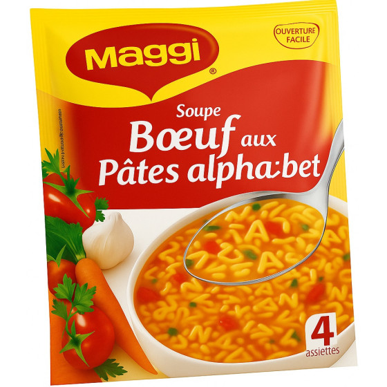 SOUPE AUX BOEUF AUX PATES ALPHABET MAGGI 46G