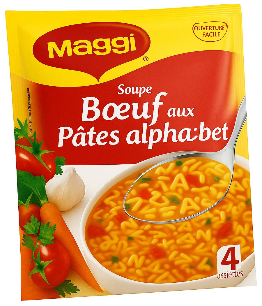 SOUPE AUX BOEUF AUX PATES ALPHABET MAGGI 46G