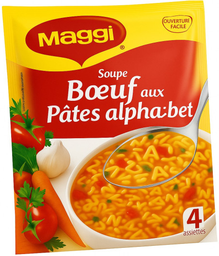 SOUPE AUX BOEUF AUX PATES ALPHABET MAGGI 46G