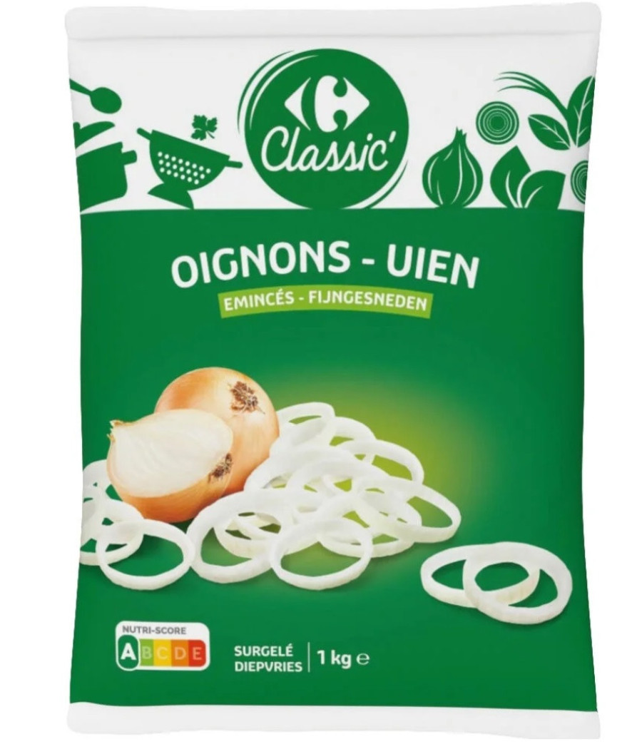 OIGNONS EMINCES CARREFOUR 1KG