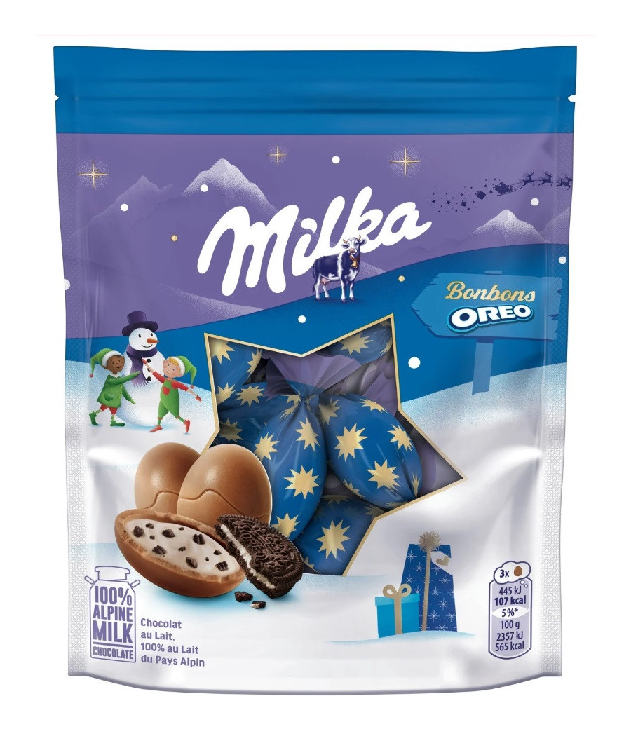 BOUCHES DE CHOCOLAT AU LAIT MILKA OREO 86G