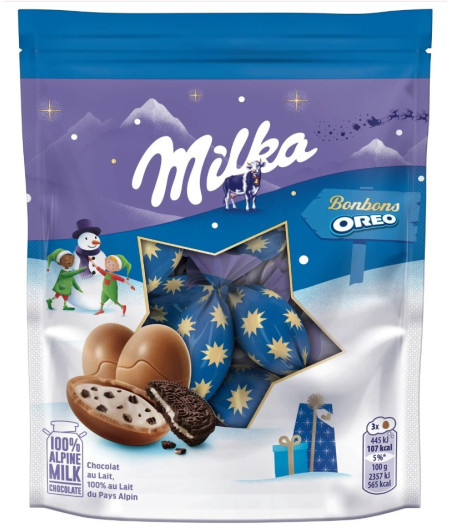 BOUCHES DE CHOCOLAT AU LAIT MILKA OREO 86G