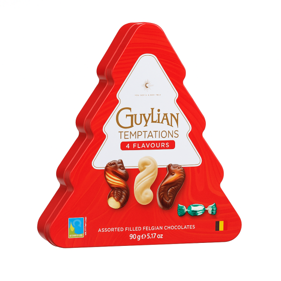 CHOCOLATS BELGES FOURRES (ORIGINAL PRALINES,CARAMEL CRUNCHY, ETC) GUYLIAN 90G