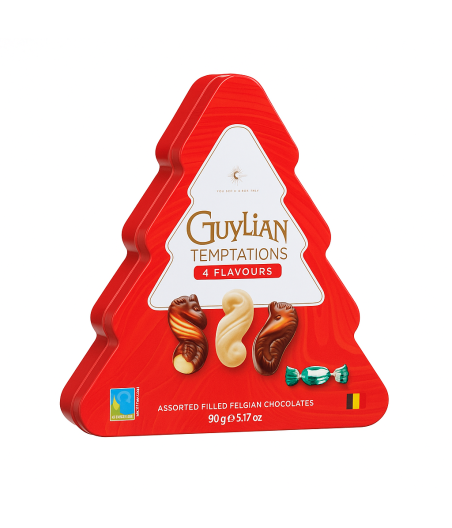 CHOCOLATS BELGES FOURRES (ORIGINAL PRALINES,CARAMEL CRUNCHY, ETC) GUYLIAN 90G