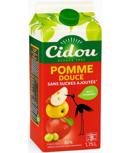 JUS DE POMME DOUCE CIDOU 1.75L