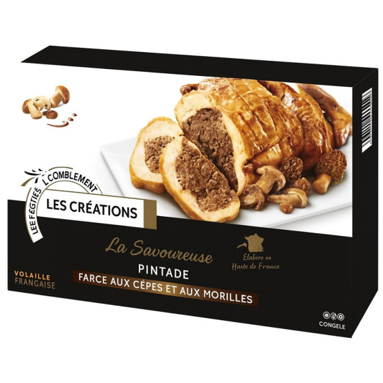 PINTADE FARCE AUX CEPES ET AUX MORILLES 1.2KG