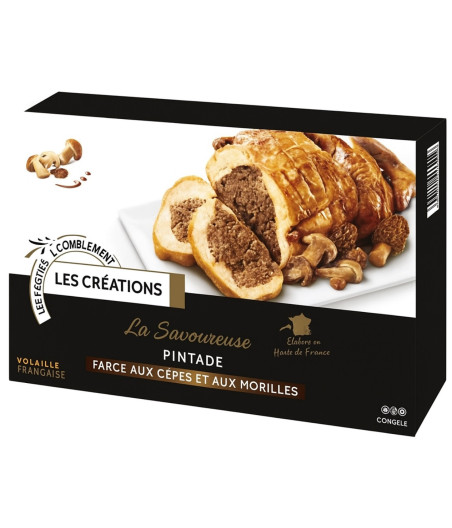 PINTADE FARCE AUX CEPES ET AUX MORILLES 1.2KG