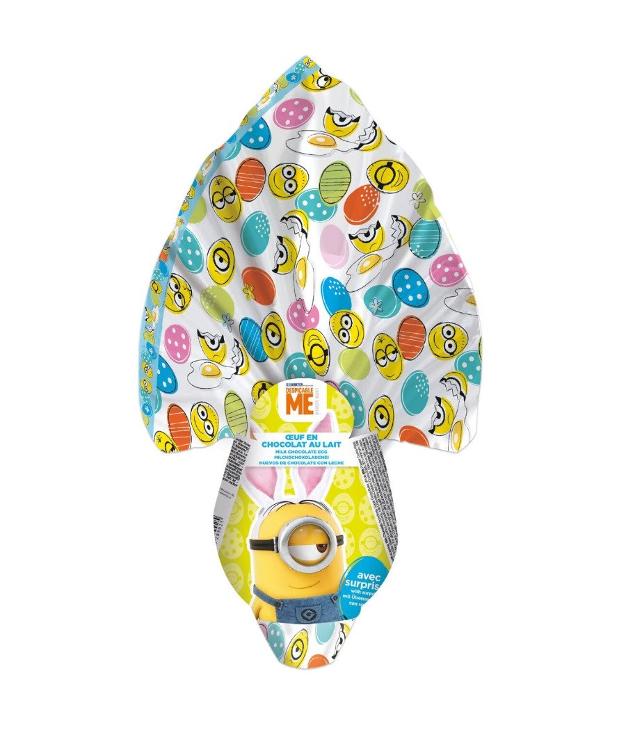 OEUF DE PAQUES  EN CHOCOLAT AU LAIT MINIONS 150G