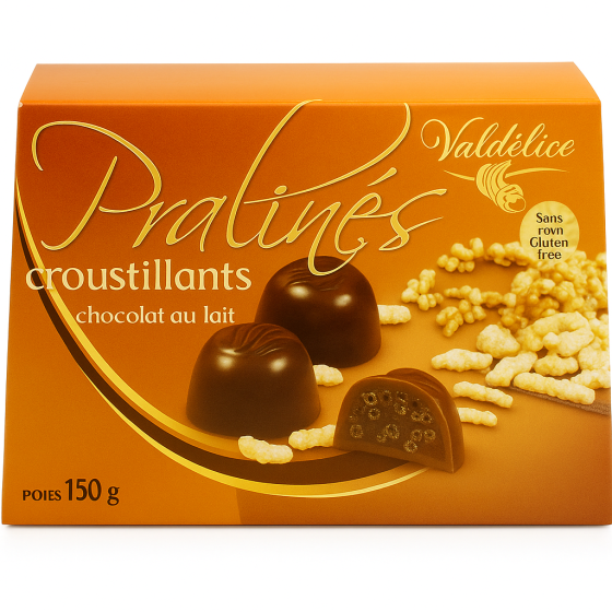 PRALINE CROUSTILLANT CHOCOLAT AU LAIT VAL DELICE 150G