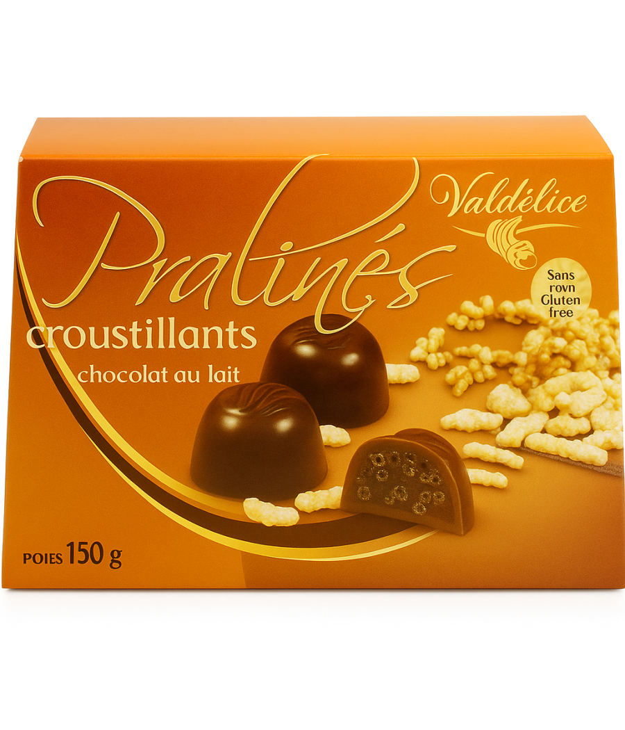 PRALINE CROUSTILLANT CHOCOLAT AU LAIT VAL DELICE 150G