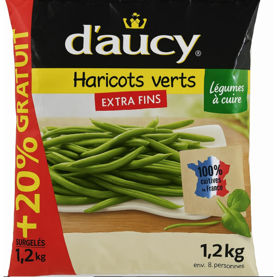 HARICOTS VERTS EXTRA FINS D'AUCY 1,2 KG