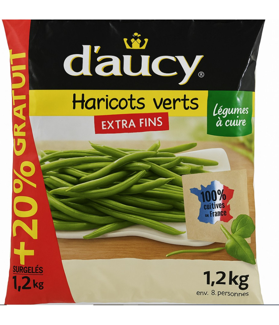 HARICOTS VERTS EXTRA FINS D'AUCY 1,2 KG