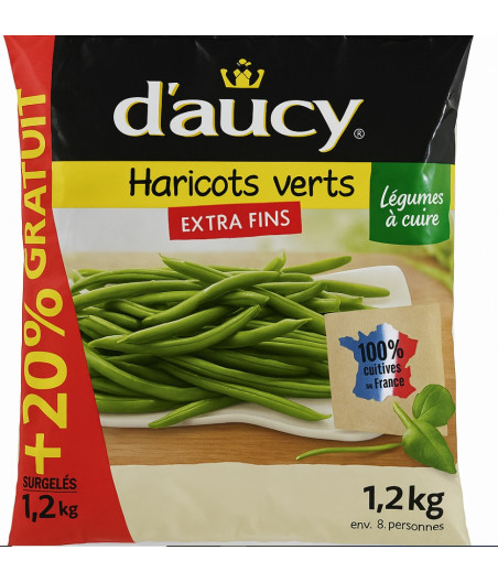 HARICOTS VERTS EXTRA FINS D'AUCY 1,2 KG