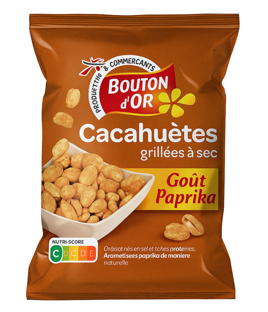 CACAHUETES GRILLEES A SEC BOUTON D'OR 150G