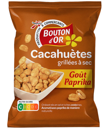 CACAHUETES GRILLEES A SEC BOUTON D'OR 150G